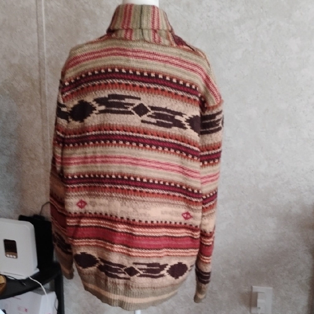 American Eagle Wool Blended Cardigan Sweater,Aztec/ Cozy, Size XXL - Picture 7 of 10
